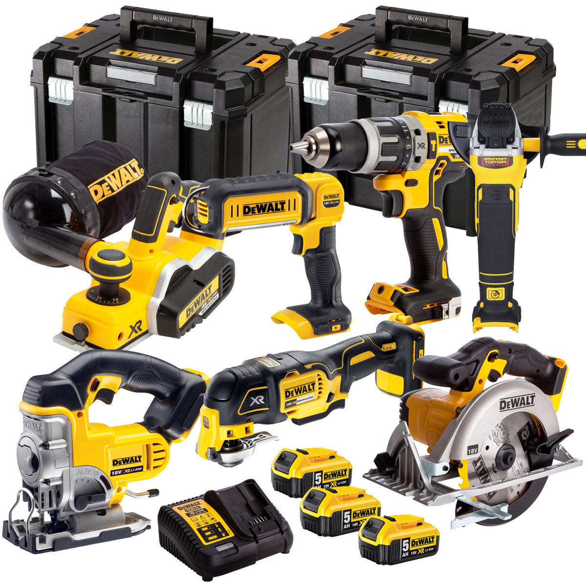 Dewalt DCK665P3T2 18V 7 Piece Power Tool Kit with 3 x 5.0Ah Batteries