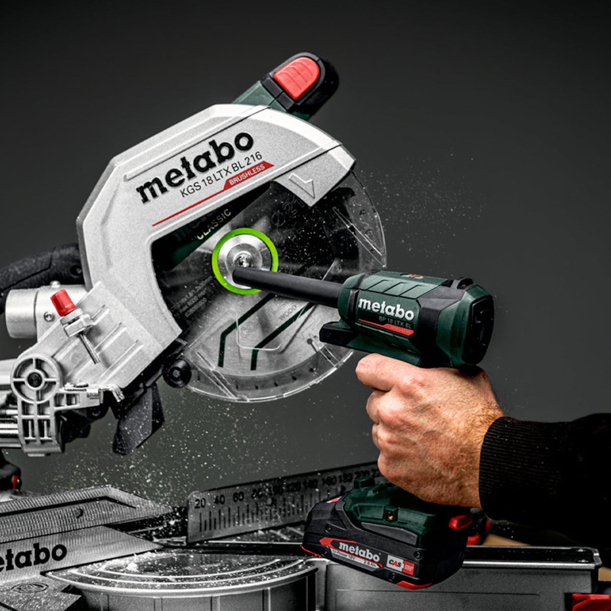Metabo BP 18 LTX BL 18V Brushless Blower with 1 x 2.0Ah Battery Charger & Bag