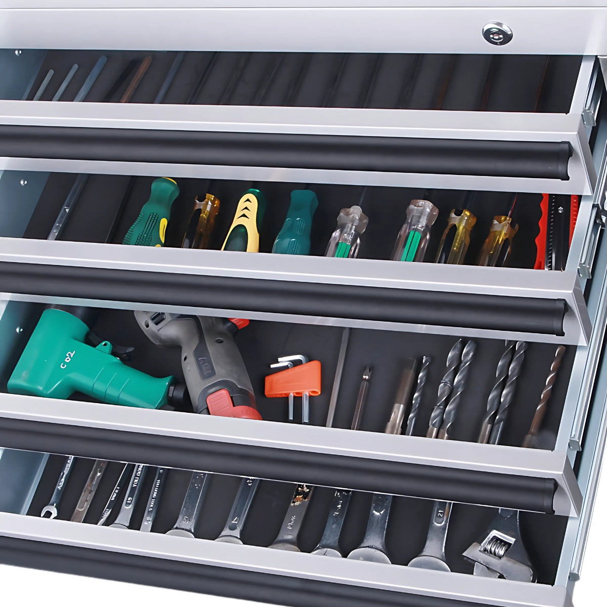 Excel 41inch 12 Drawer Stainless Steel Roller Tool Chest Cabinet & 2 Tall Cabinet