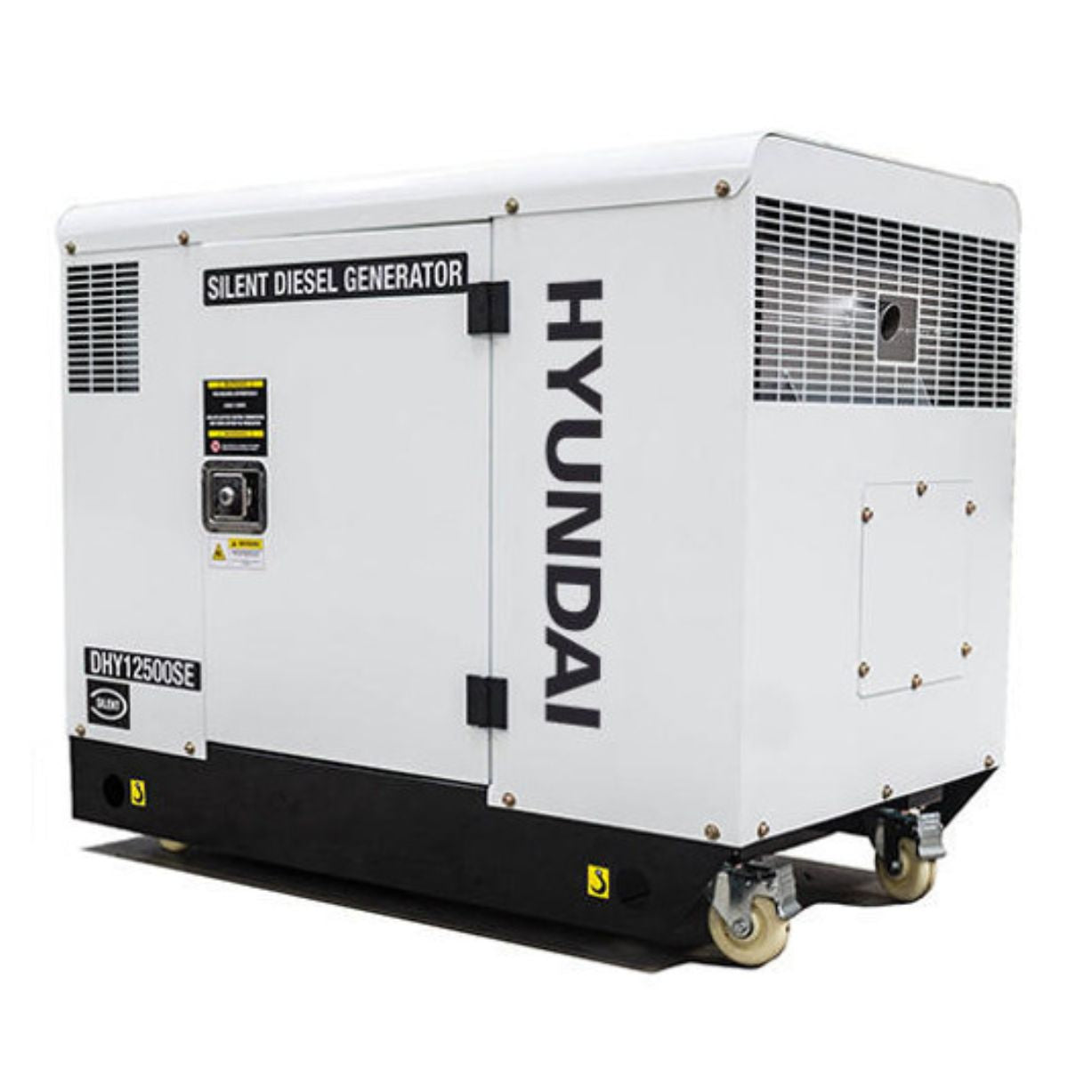Hyundai DHY12500SE Diesel Generator, 230v Single Phase Output, Quiet Silenced Canopy 10kW/12.5kVA
