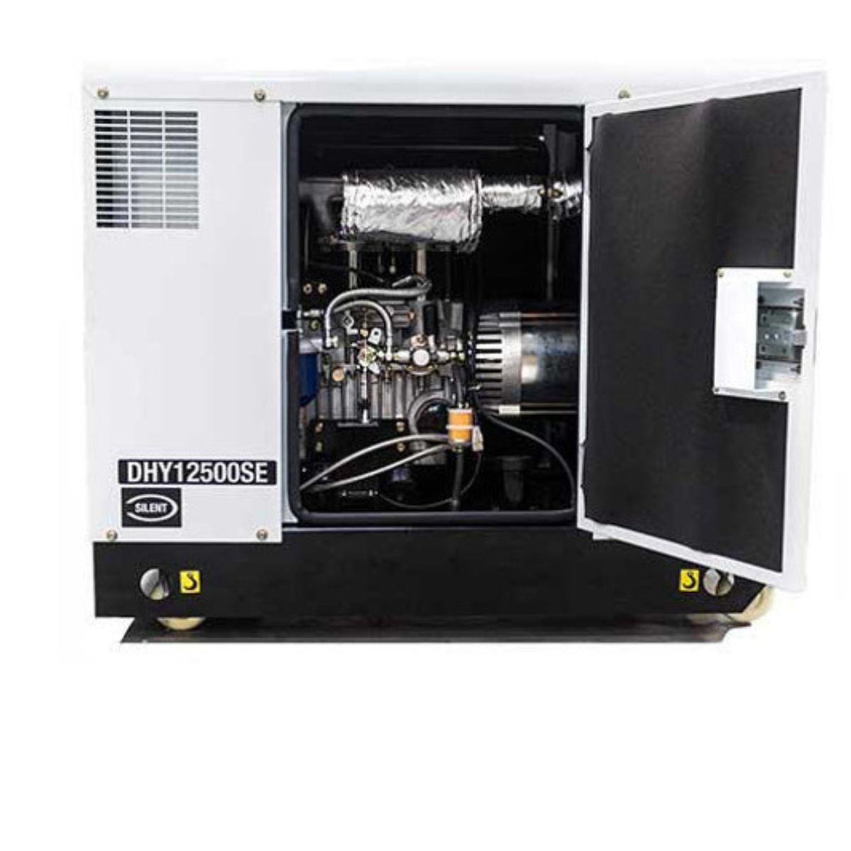 Hyundai DHY12500SE Diesel Generator, 230v Single Phase Output, Quiet Silenced Canopy 10kW/12.5kVA