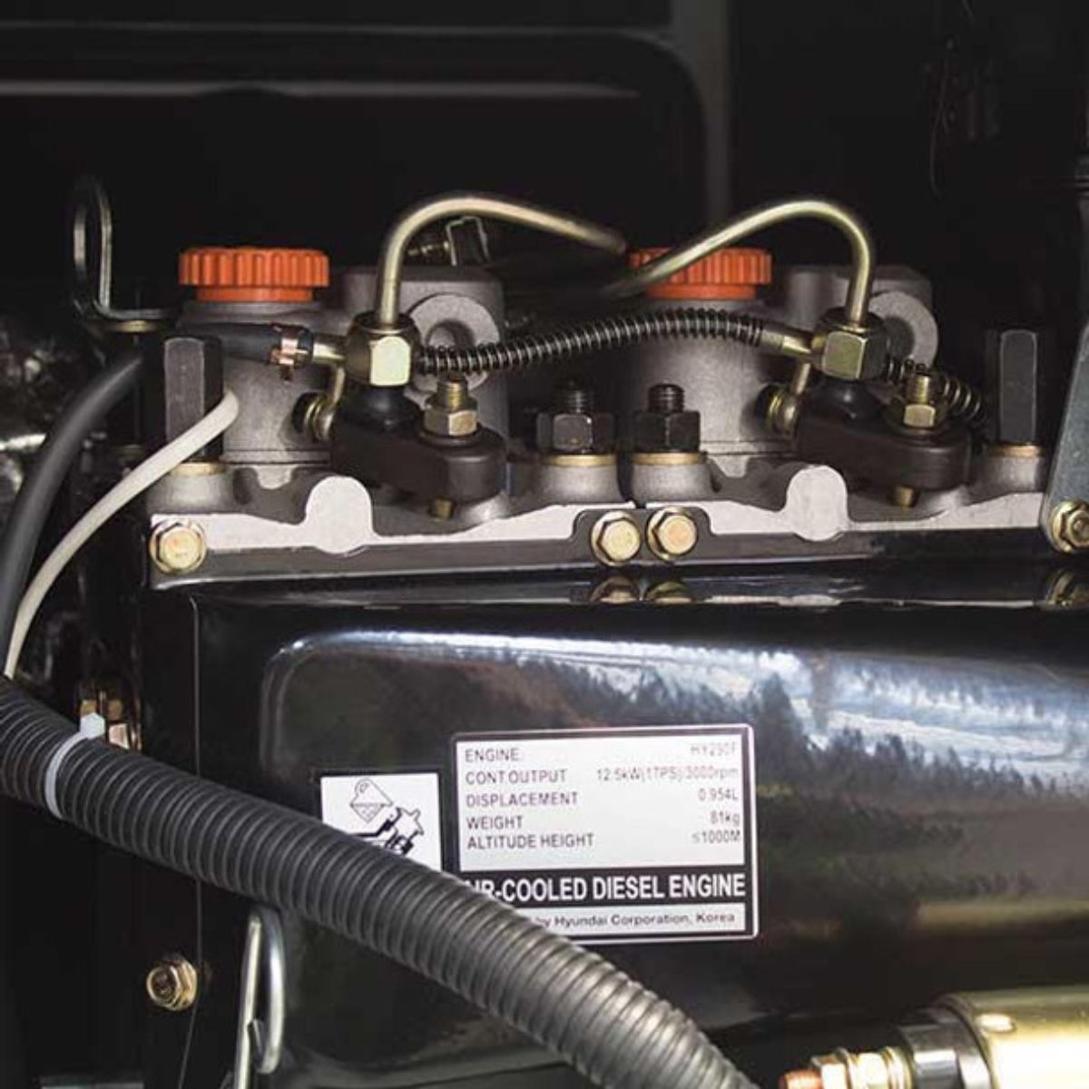 Hyundai DHY12500SE Diesel Generator, 230v Single Phase Output, Quiet Silenced Canopy 10kW/12.5kVA