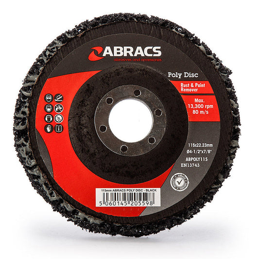 Abracs 115mm Black Poly Disc EXPERT ABPOLY115