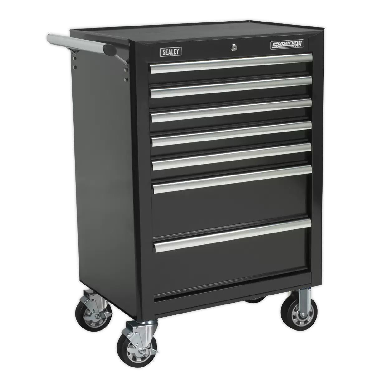 Sealey TBTPCOMBO2 Tool Chest Combination 14 Drawer with Ball Bearing Slides Black & 446pc Tool Kit