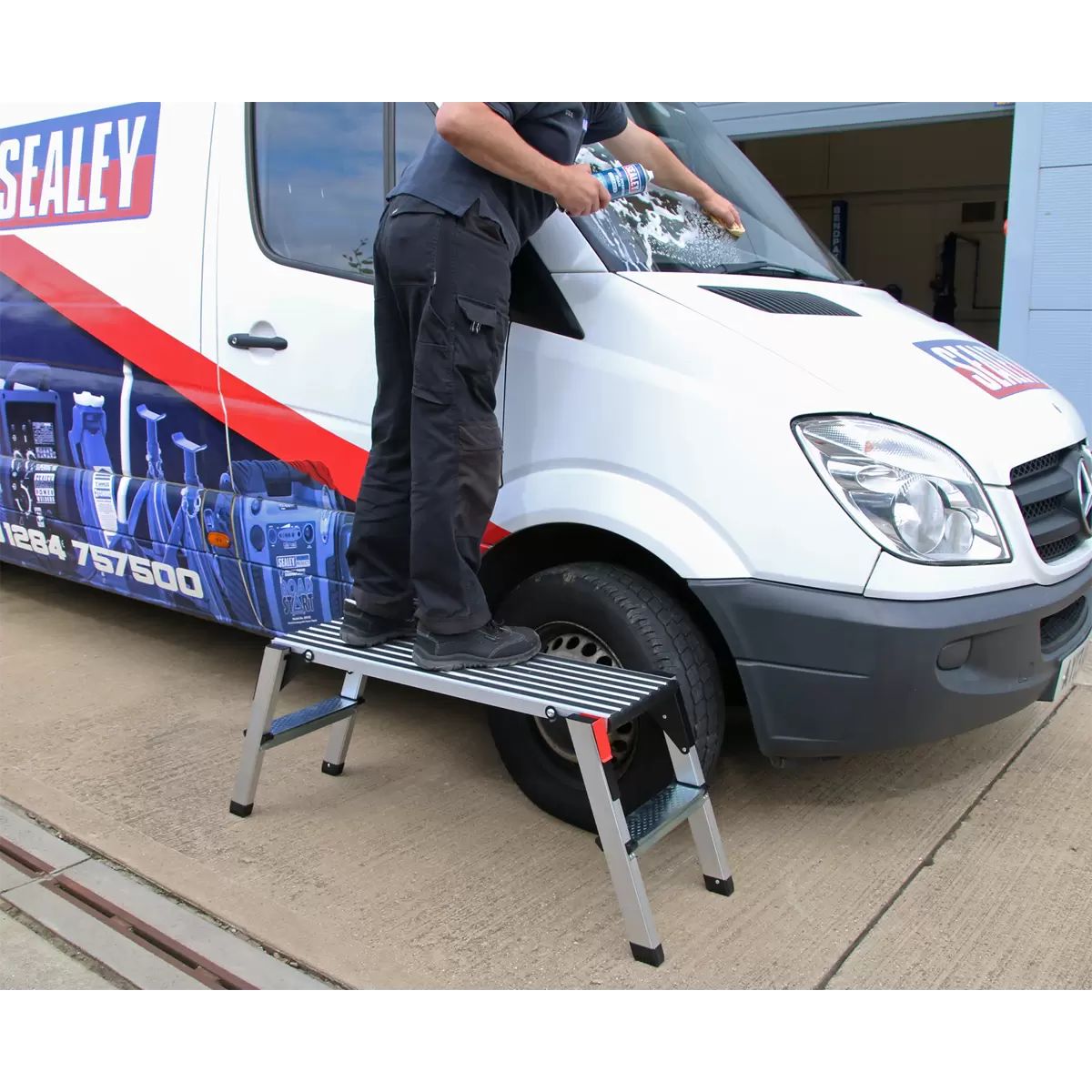 Sealey APS2 Aluminium Folding Platform 2-Tread