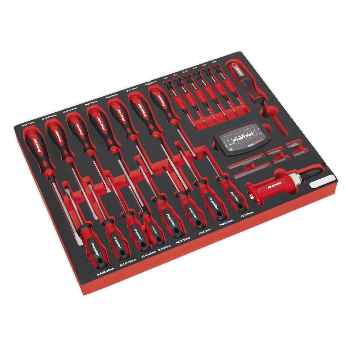 Sealey TBTPBCOMBO4 Black Tool Chest Combination 23 Drawer 446pc