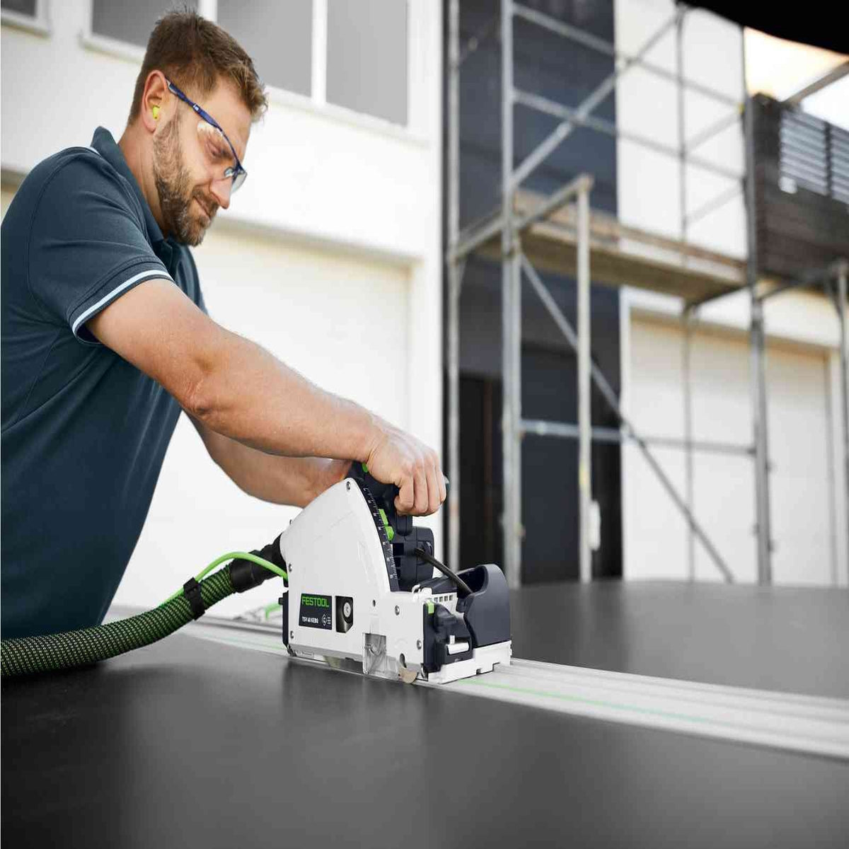 Festool TSV 60 KEB-Plus 110V GB 168mm Plunge-Cut Saw With Scoring Function In Systainer - 576734