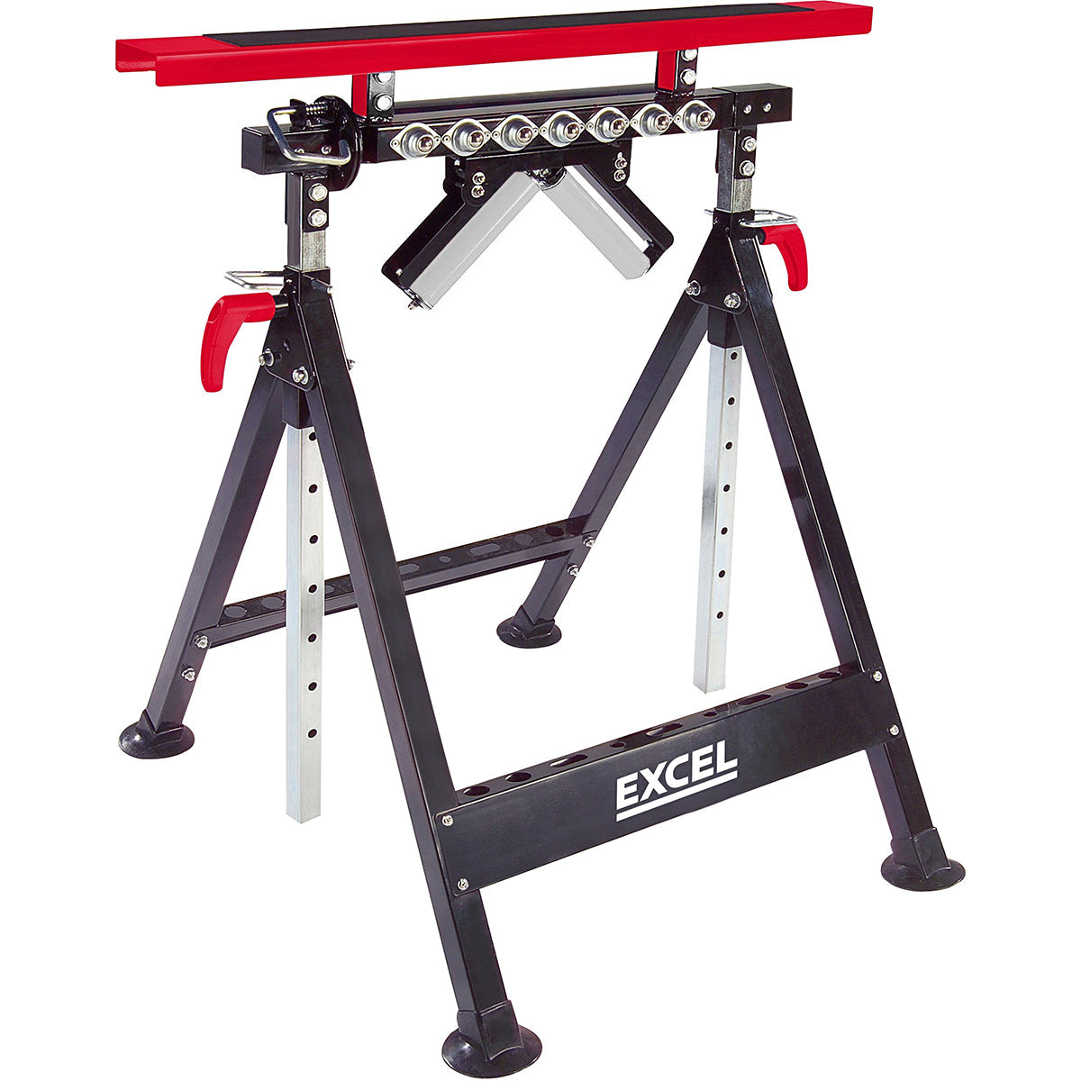 Excel Multi-Function 4 in 1 Workbench Table Trestle Roller Stand Adjustable Height Pack of 2