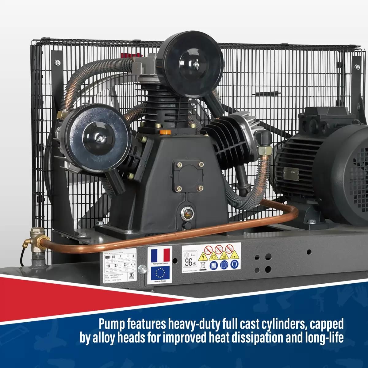 Sealey SAC32775B 270L Belt Drive Air Compressor 415V