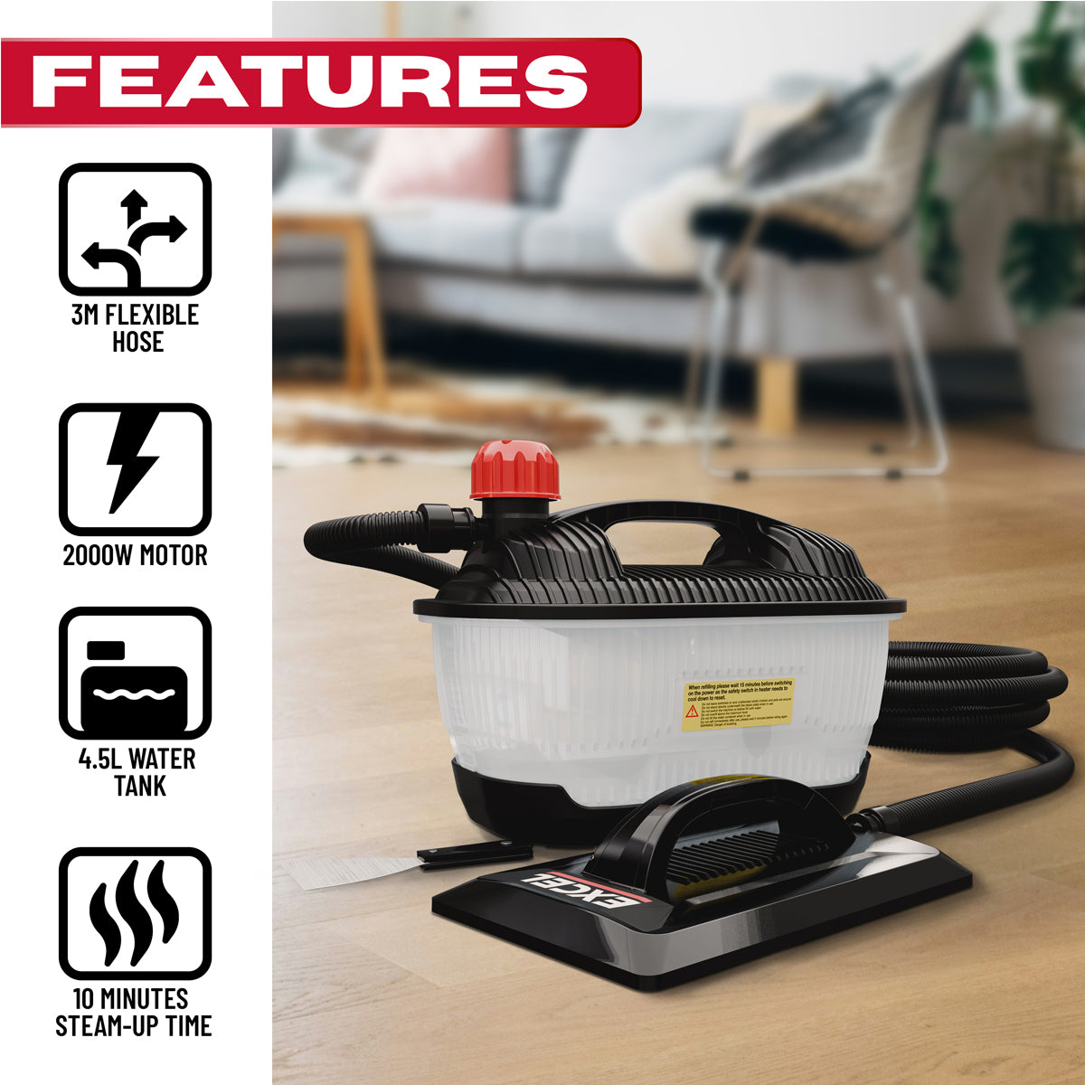 Excel 2000W Electric Wallpaper Steamer Stripper 240V Item Condition Damaged Box