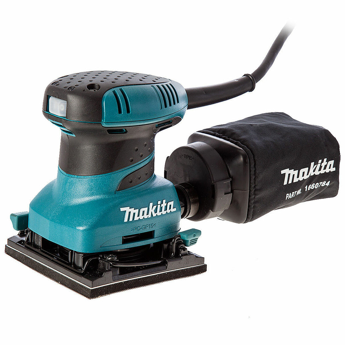 Makita BO4555/1 Hook & Loop Clamp Finishing Palm Sander 110V With Dust Bag