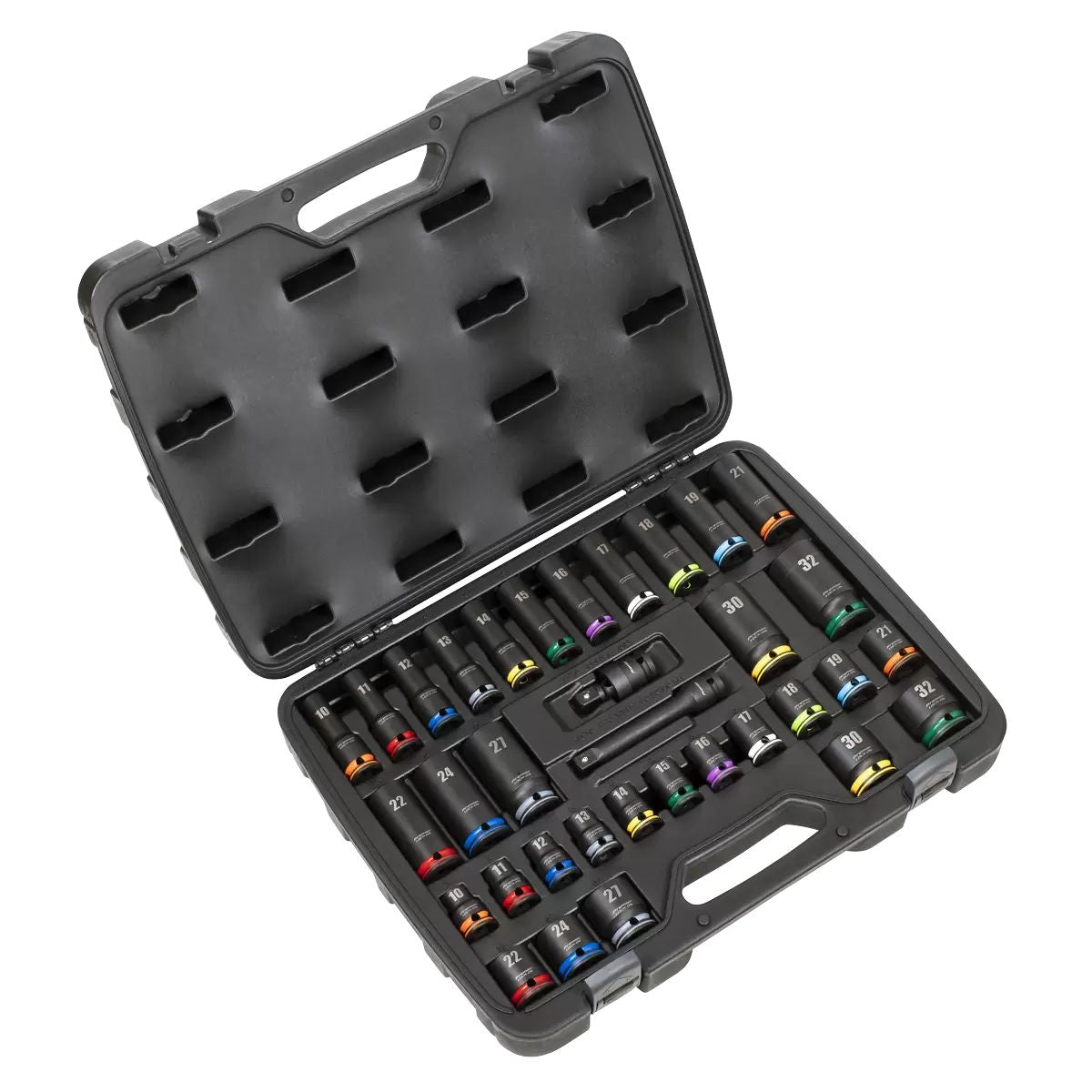 Sealey AK5636M Lock-On Standard & Deep Impact Socket Set 34pc 1/2