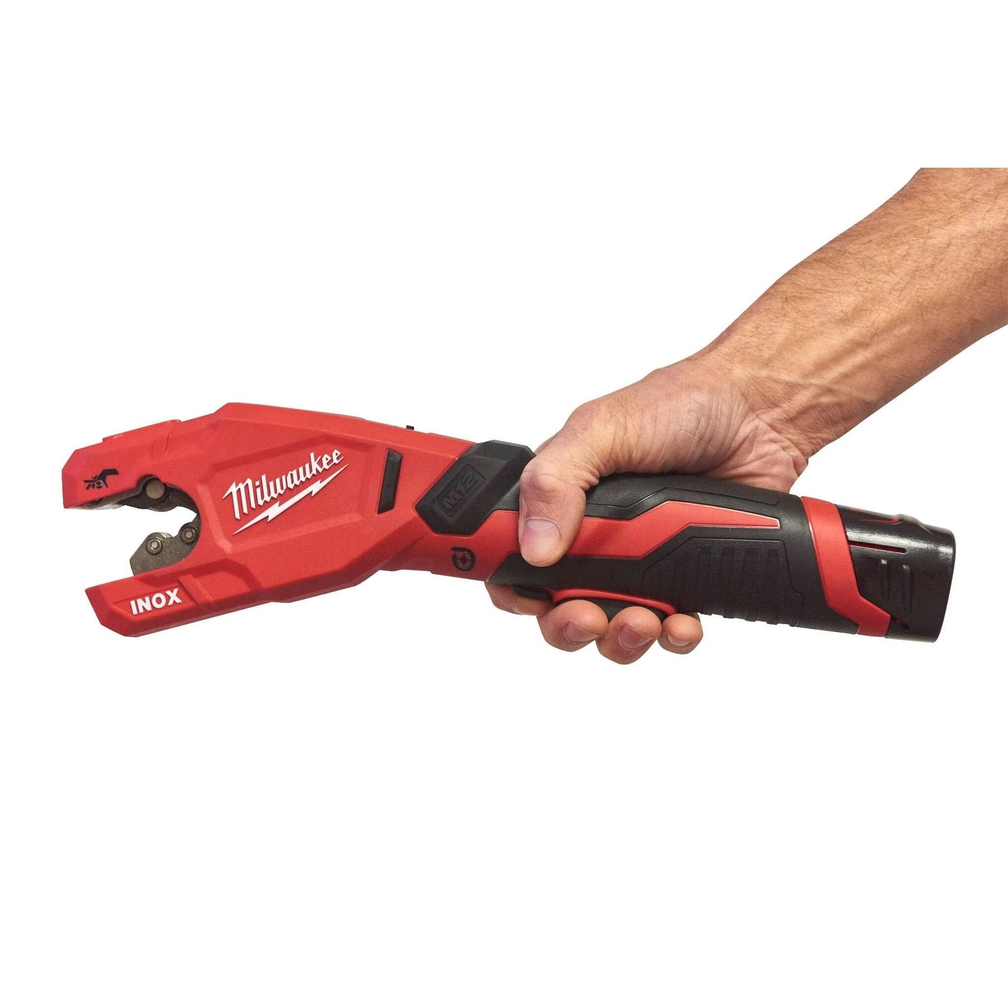 Milwaukee M12PCSS-0 12V 12-28mm Pipe Cutter with 1 x 5.0Ah Battery & Charger